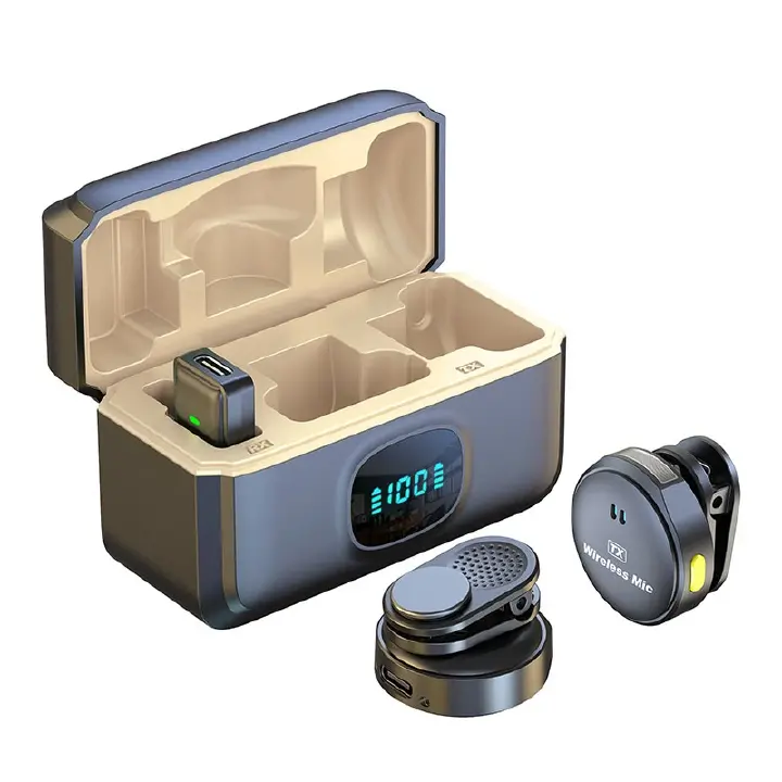 Q8 Dual Wireless Lavalier Mics - View 1